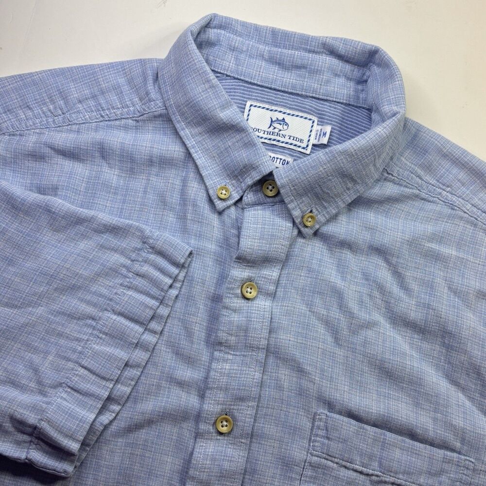 Southern Tide Shirt Light Blue Pocket‎ Long Sleeve Button Down Men’s Sz M